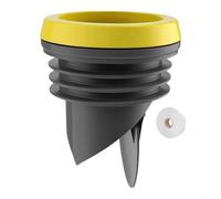 Anneau de cire de toilette robuste avec valve anti-refoulement - Joint de bride sécurisé pour le contrôle des odeurs - Kit de joints en PVC durable - Facile à installer pour les bols standard - Mise à