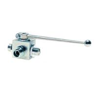 Anneau de coupe en L 22 L vanne à boisseau sphérique hydraulique à 3 voies en acier