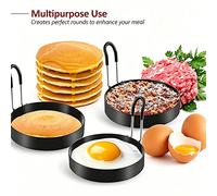 Anneau de cuisson d'œuf en acier inoxydable - Parfait pour les œufs frits, les crêpes et les omelettes - Outil et accessoire de cuisine d'hôtel - Outil de maison/femme au foyer/petit-déjeuner/déjeuner