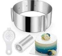 Anneau de cuisson réglable - Acier inoxydable argenté - 16-30 cm