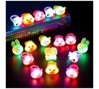 Anneau De Dessin Animé Animal Brille Dans La Nuit, Jouet Pour Enfants, Fournitures De Fête, Tellement Mignon, Simulation D'Anneau Pour Fête De Nuit, Lumière Led