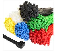 Anneau de fixation de câble en Nylon et plastique, autobloquant, coloré, enveloppe de câble 3x100/200, ensemble de 100 pièces