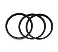 Anneau de grille d'aération en aluminium pour Mazda pour Mx-5, pour Mazda 2, CX-3 - AC Air Outlet Outlet Trim pour barre de décoration (3 pièces) (noir)