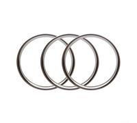 Anneau de grille d'aération en aluminium pour Mazda pour Mx-5, pour Mazda 2, CX-3 - AC Air Outlet Outlet Trim pour barre de décoration (3 pièces) (argent)