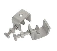 Anneau de levage à serrer la main en acier inoxydable 304, pince U, paquet 5 avec écrou hexagonal externe for une épaisseur 0 48mm(45mm)
