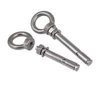 Anneau De Levage Crochet à vis d'expansion en acier inoxydable 304, boulon œil, boucle de, crochet pivotant M6 M8 M10-M20 1 pièces(50mm,M6)