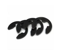 Anneau de retenue de circlip E-Clip en acier inoxydable 304, 50 pièces | Ajustement parfait dans les rainures d'arbre standard for le positionnement des composants(3mm,Blackbon steel)
