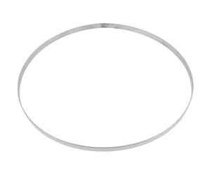 Anneau de Seau à Riz Vapeur Rond en Acier Inoxydable Argenté | Cerceau Métallique, Touche Sûre Mains, Resserre le Bord, Limite les Éclats du Bois