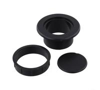 Anneau de trou de parasol et capuchon pour tables de terrasse - Insert stabilisateur en plastique ABS noir 7,1 cm accessoire de parasol de jardin coupe standard