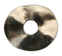 Anneau Donut Ovale Métal 40x35 Mm Argenté