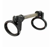 Anneau double articulé carré de 7 en acier TIRARD pour vantail à déplacement - Ép.maxi 7.5 mm - CE612005