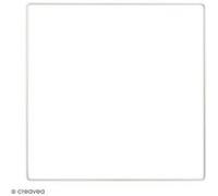 Anneau en métal carré - blanc - 25 cm Blanc G