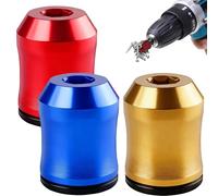 Anneau Magnétique pour Tournevis 3 Pièces, Porte embout visseuse Magnétique en Alliage, Porte embout Universel Aimant Puissant, Support de Vis 3 Couleurs (Rouge, Jaune, Bleu)