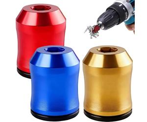 Anneau Magnétique pour Tournevis 3 Pièces, Porte embout visseuse Magnétique en Alliage, Porte embout Universel Aimant Puissant, Support de Vis 3 Couleurs (Rouge, Jaune, Bleu)