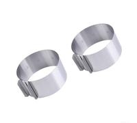 Anneau Pâtisserie Acier Inoxydable Réglable pour Mousse(2pcs) | Diamètre réglable 2-4 pouces, pour idéal pour mousses, gain de place, stockage compact, usage unique