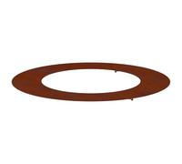 Anneau plat élégant en acier résistant aux intempéries, diamètre 80 cm, pour des limites claires autour des troncs d'arbre, design moderne pour jardin et terrasse, montage facile à deux, plus durable
