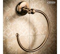 Anneau porte-serviette PaulGurkes en bronze rétro pour accessoires de salle de bain