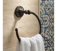 Anneau porte-serviette PaulGurkes Nostalgie Noir Cuivre Style Rétro Accessoires de Salle de Bain