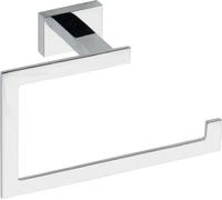 Anneau porte-serviette rectangulaire PLAZA en laiton chromé 12,5x6,5x21 cm