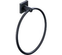 Anneau porte-serviettes Bravat Quaruna 753499 noir mat, à coller/visser