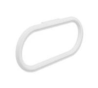 Anneau porte-serviettes Hewi série 480 480.09.00260DX ovale, pivotant, en acier inoxydable thermolaqué blanc mat