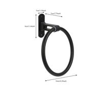 Anneau Porte-Serviettes Noir Moderne De Qualité Supérieure - Support Mural Rond Pour Une Décoration De Salle De Bain Élégante Et Hygiénique