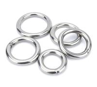 Anneau rond sans soudure en acier inoxydable 304, anneau rond soudé, adapté au camping, diamètre de fil de 3 mm(ID:40mm)