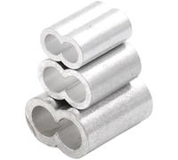 Anneaux à sertir double trou en aluminium | Plusieurs tailles for la fixation et la sécurisation des cordes(M3 50pcs)