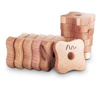 Anneaux de cèdre, Lot de 12 Pcs, Bois de Cedre Anti Mites, Anti Mites Textiles, Répulsif Anti-Mites Vêtements Aromatiques