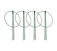 Anneaux De Pivoine Et Cage De Support - Lot De 4 Cadres Circulaires De 25,4 Cm De Large, Design Ouvert Sur Le Dessus Pour La Croissance Des Tiges, Treillis En Métal Robuste | Piquet De Patio De Cour E