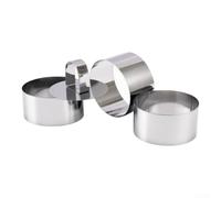 Anneaux de présentation professionnels en acier inoxydable 8 x 12 cm | Acier inoxydable 304, résistant à la rouille, 8 cm de diamètre, parfait pour les terrines et mousses, passe au lave-vaisselle