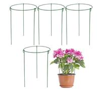 Anneaux de support de pivoine : cadre en d'acier, piquets ronds de pieds, support pour résistant aux intempéries | Jardin Patio Intérieur Tomate Fleur Hortensia Dahlia Vigne Struc