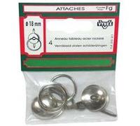 Anneaux de suspension d’images VYNEX acier nickelé 18 mm lot de 4 Inconnu