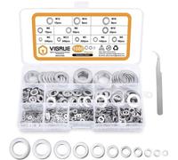 Anneaux plats A2-70 en acier inoxydable, assortiment M2-M16