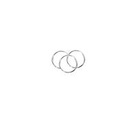 Wedo Anneaux porte-clés métal 2623016 - 20 mm nickelés, 100 pièces argent