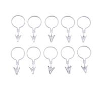 Anneaux Rideaux Douche Clip de Boucle Douche for Drap Bain en Plastique, 10 pièces
