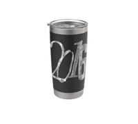 Année 2016, grand nombre vintage anniversaire Gobelet isotherme en acier inoxydable double paroi