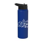 Années 90 Y2K Snail Mouse and Worm Tea Time Under the Stars Stainless Steel Insulated Water Bottle
