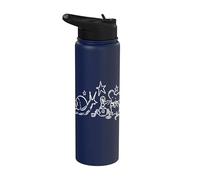 Années 90 Y2K Snail Mouse and Worm Tea Time Under the Stars Stainless Steel Insulated Water Bottle