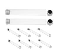 Anneome 10 Pièces boîte de Rangement pour Tube pour pinceaux Tube à Outils avec Capuchon des pincements pour Voyage des pincements en Plastique Tive PC Transparent