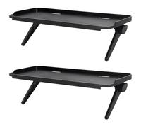 Anneome 2 Pièces Étagère Supérieure du Moniteur, Support Clip | Rangement pour Boîtier Multimédia et Télécommande, Installation sans Perçage, Bords de Sécurité, Dortoirs et Appartements
