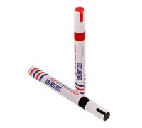 Anneome 2 Pièces Stylo à Peinture sur Pierre, Marqueur Noir Rouge | Peinture pour Raviver Lettre Tombale, Retouche Rapide sur Roche, Plastique, Usage Extérieur, Séchage Lumineux