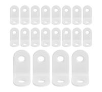Anneome 24 Pièces Équerre D'angle Stabilité Renforcée 90 Degrés en Acier Inoxydable Blanc avec Vis pour Meubles en Bois , Chaises et Étagères pour Assemblage de Meubles et Projets DIY