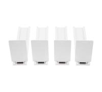 Anneome 4 Pièces Pousseur de Rayonnage Automatique en Pvc Blanc 15x7,2x4 Cm pour Canettes et Boissons, en Zones de Snacks et Épiceries