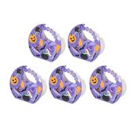 Anneome Boîte à Bonbons D'halloween en Papier Bleu Forme Lune Poignée, Lot de 10 Pièces, Design Créatif et Facile à Transporter pour Décoration de Fête