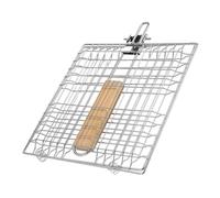 Anneome Grille à Poisson en Acier Inoxydable 304 Pliable pour Barbecue Extérieur, Accessoire Pratique pour Griller Légumes et Saucisses en Camping