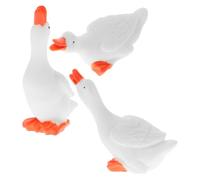 Anneome Oie Blanche Simulée en Résine, Lot de 3, Décor Paysager