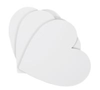 Anneome Panneaux De Toile À Peindre Coeur 20x20x1 cm 5 Pièces Toile Coton Blanc Compatible Peinture Acrylique Pour Esquisse Et Loisirs Créatifs Débutants