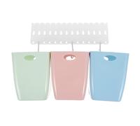 Anneome Petite Poubelle de Tri Murale en Plastique Cuisine, Compacte | Montage Mural, Design Panneau Perforé, Gain de Place, Installation Facile, Organiseur pour Recyclage Domestique