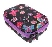 Anneome Trousse de voyage rigide pour huiles essentielles 15 compartiments pour flacons Roll-On de 10 ml Sac organisateur fermeture violet pour stockage sûr et portable